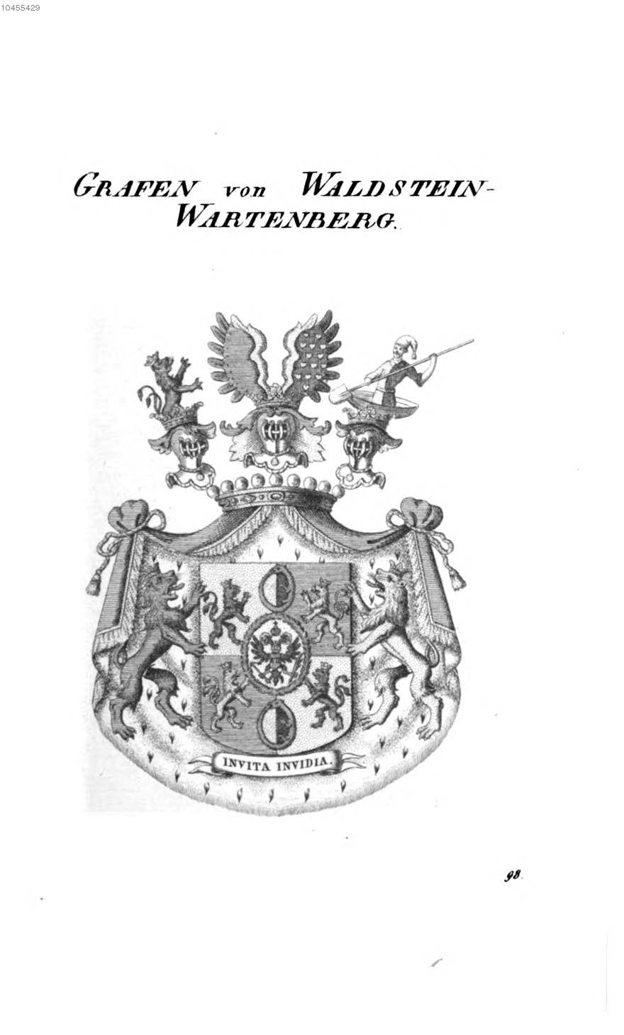 Waldstein Wartenberg 2 — Tyroff オーストリア君主国紋章集の原図