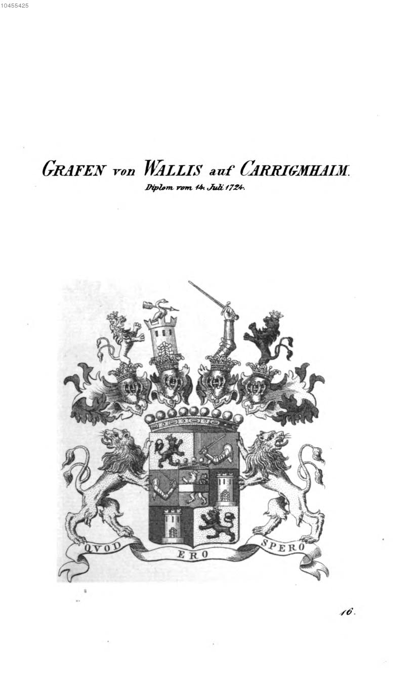 Wallis Auf Carrigmhaim 2 — Tyroff オーストリア君主国紋章集の原図