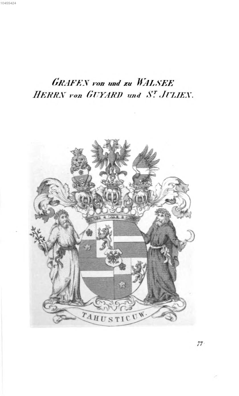 Walsee Guyard und St Julien — Tyroff オーストリア君主国紋章集の原図