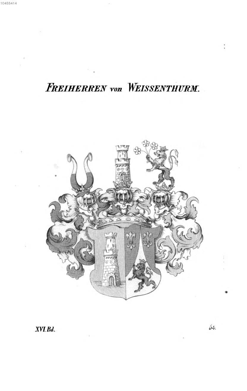 Weissenthurm — Tyroff オーストリア君主国紋章集の原図