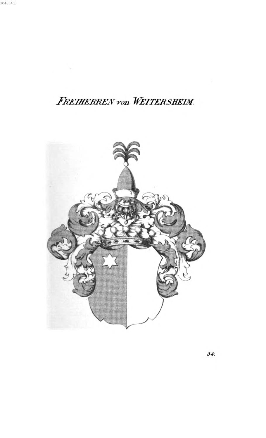 Weitersheim — Tyroff オーストリア君主国紋章集の原図