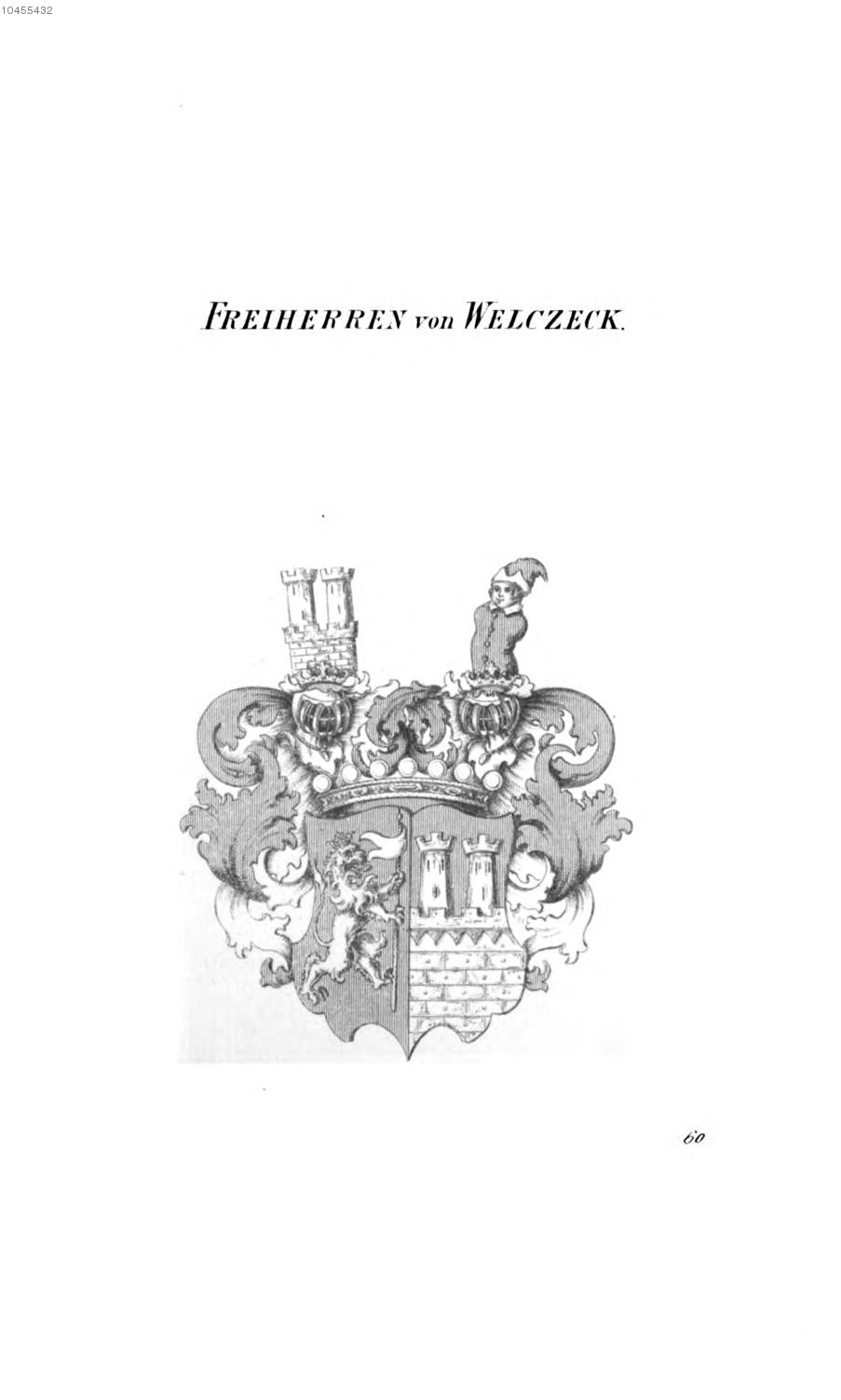 Welczeck 2 — Tyroff オーストリア君主国紋章集の原図