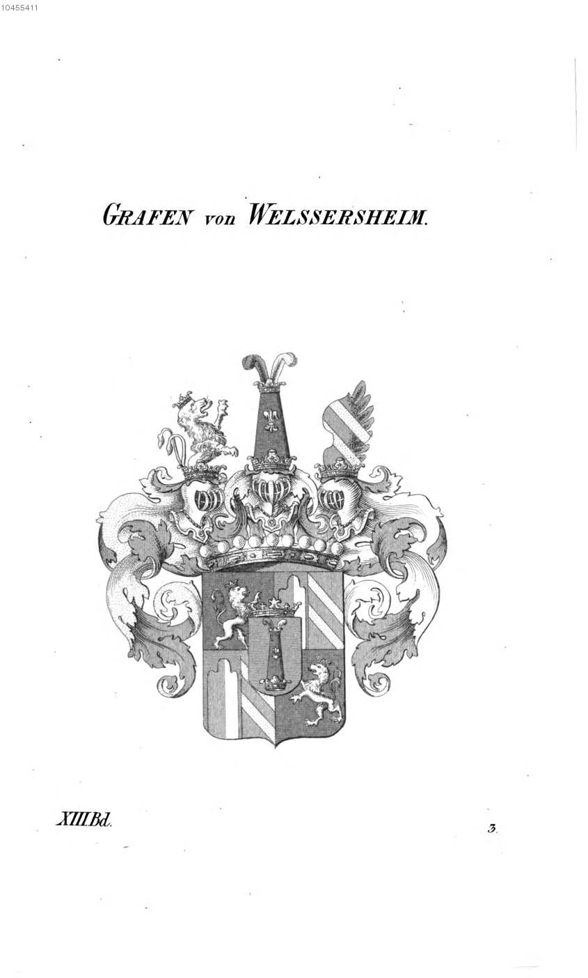 Welssersheim — Tyroff オーストリア君主国紋章集の原図