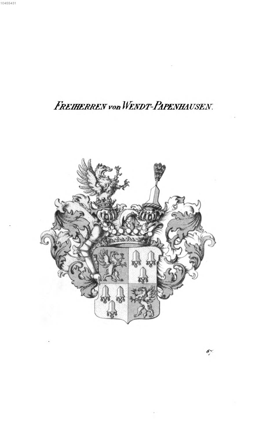 Wendt Papenhausen — Tyroff オーストリア君主国紋章集の原図