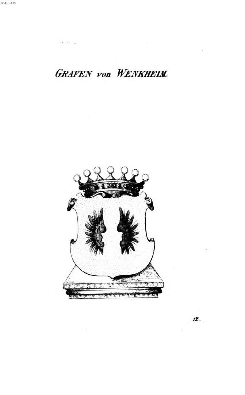 Wenkheim — Tyroff オーストリア君主国紋章集の原図