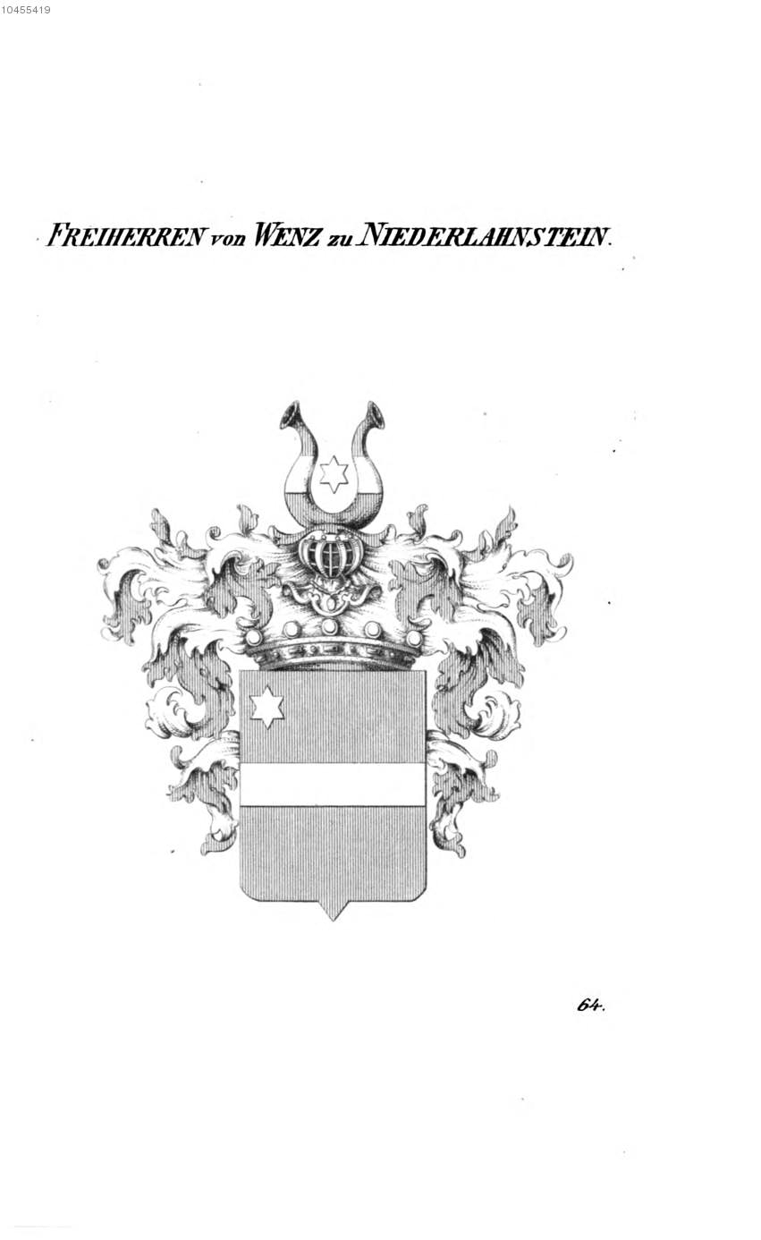 Wenz zu Niederlahnstein — Tyroff オーストリア君主国紋章集の原図