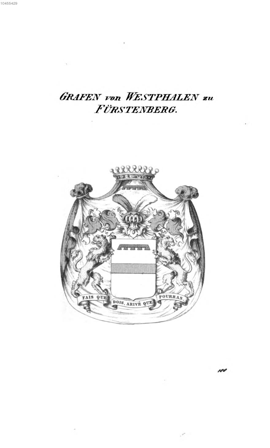 Westphalen zu Fürstenberg 3 — Tyroff オーストリア君主国紋章集の原図