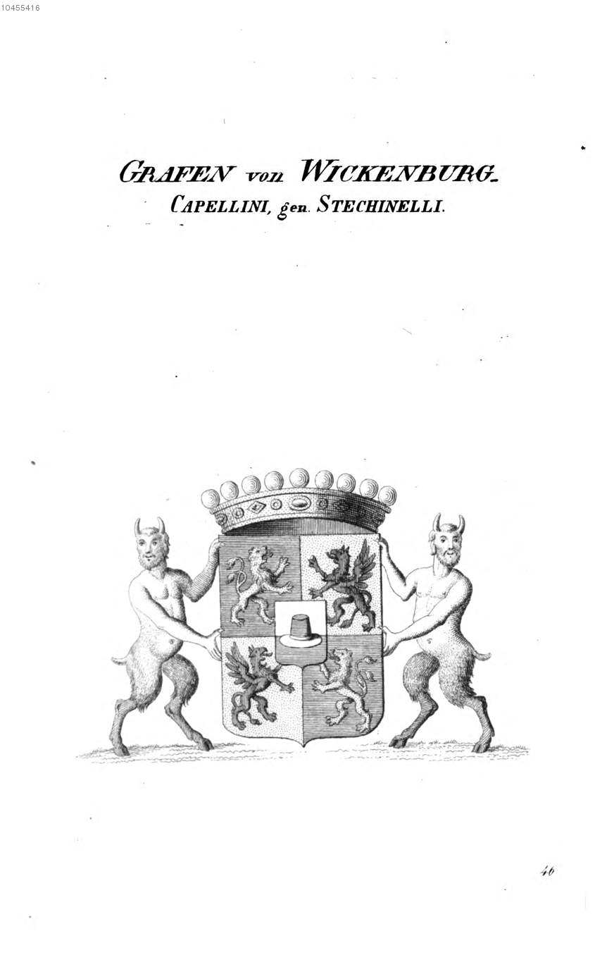 Wickenburg Capellini Gen Stechinelli — Tyroff オーストリア君主国紋章集の原図