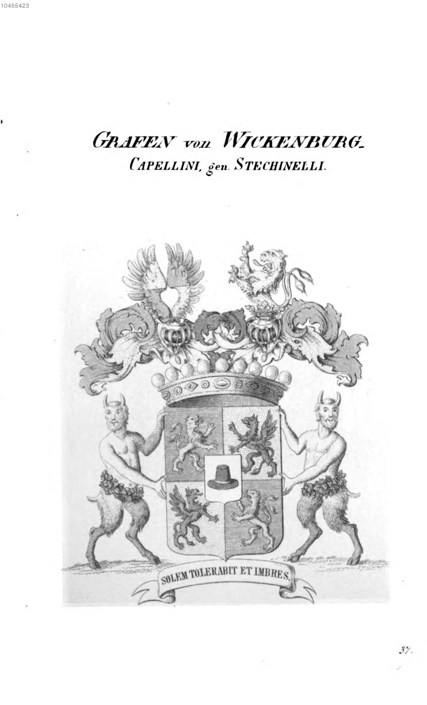 Wickenburg Capellini Gen Stechinelli 2 — Tyroff オーストリア君主国紋章集の原図