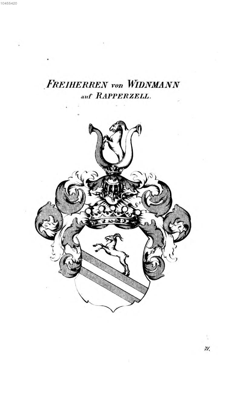 Widnmann Auf Rapperzell — Tyroff オーストリア君主国紋章集の原図
