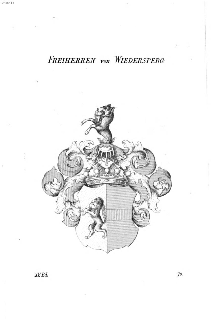 Wiedersperg — Tyroff オーストリア君主国紋章集の原図