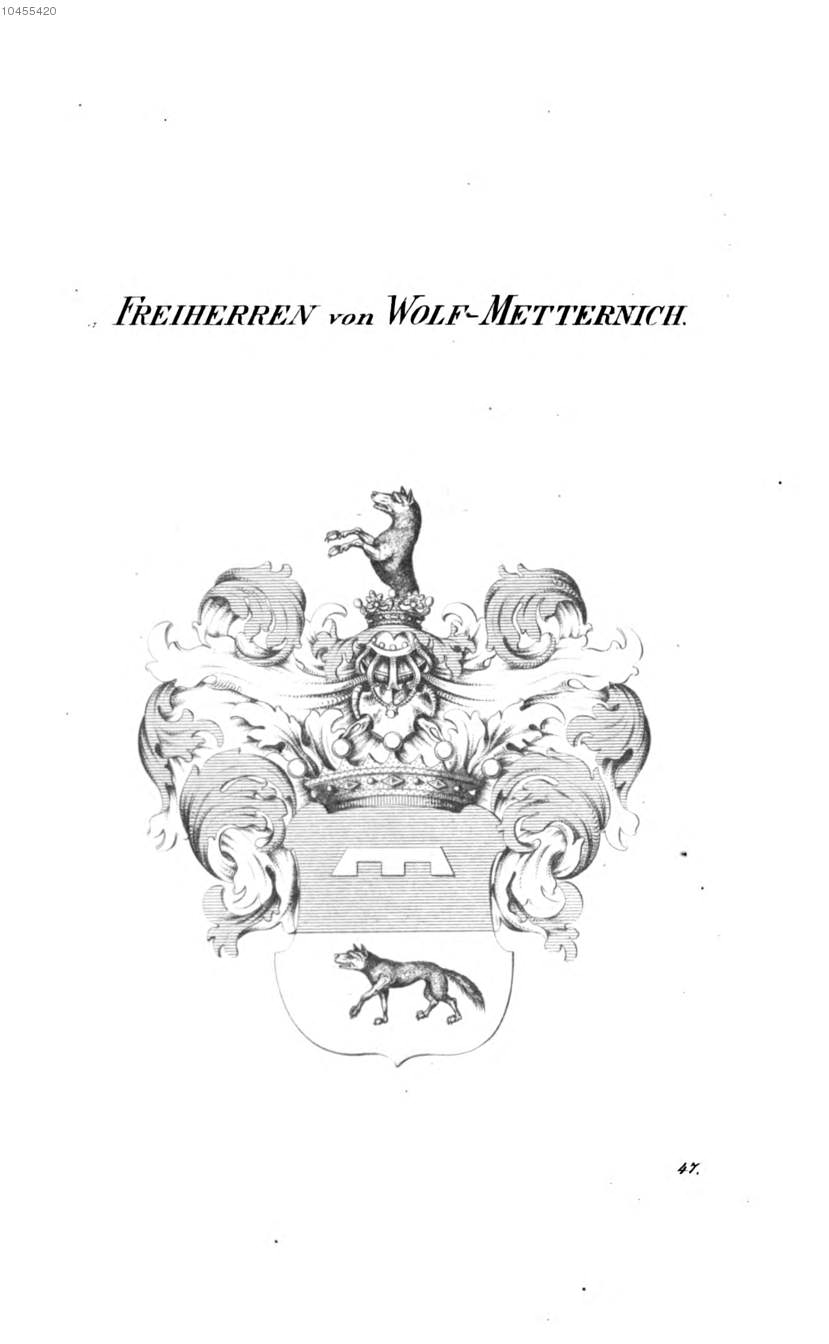 Wolf Metternich 2 — Tyroff オーストリア君主国紋章集の原図