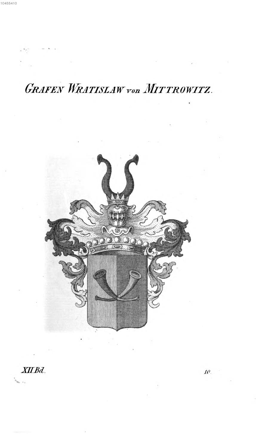 Wratislaw von Mittrowitz — Tyroff オーストリア君主国紋章集の原図