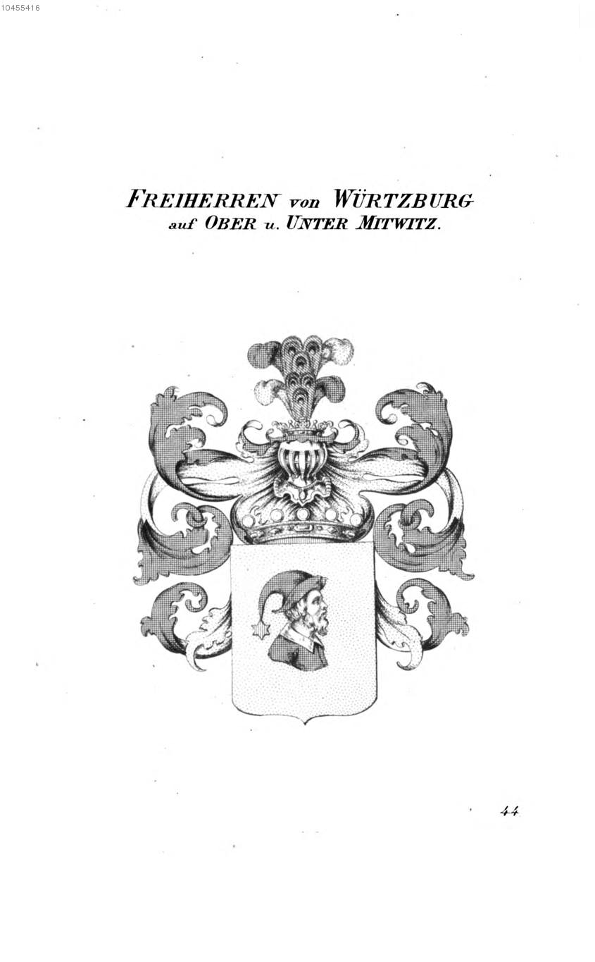 Würtzburg Mitwitz — Tyroff オーストリア君主国紋章集の原図