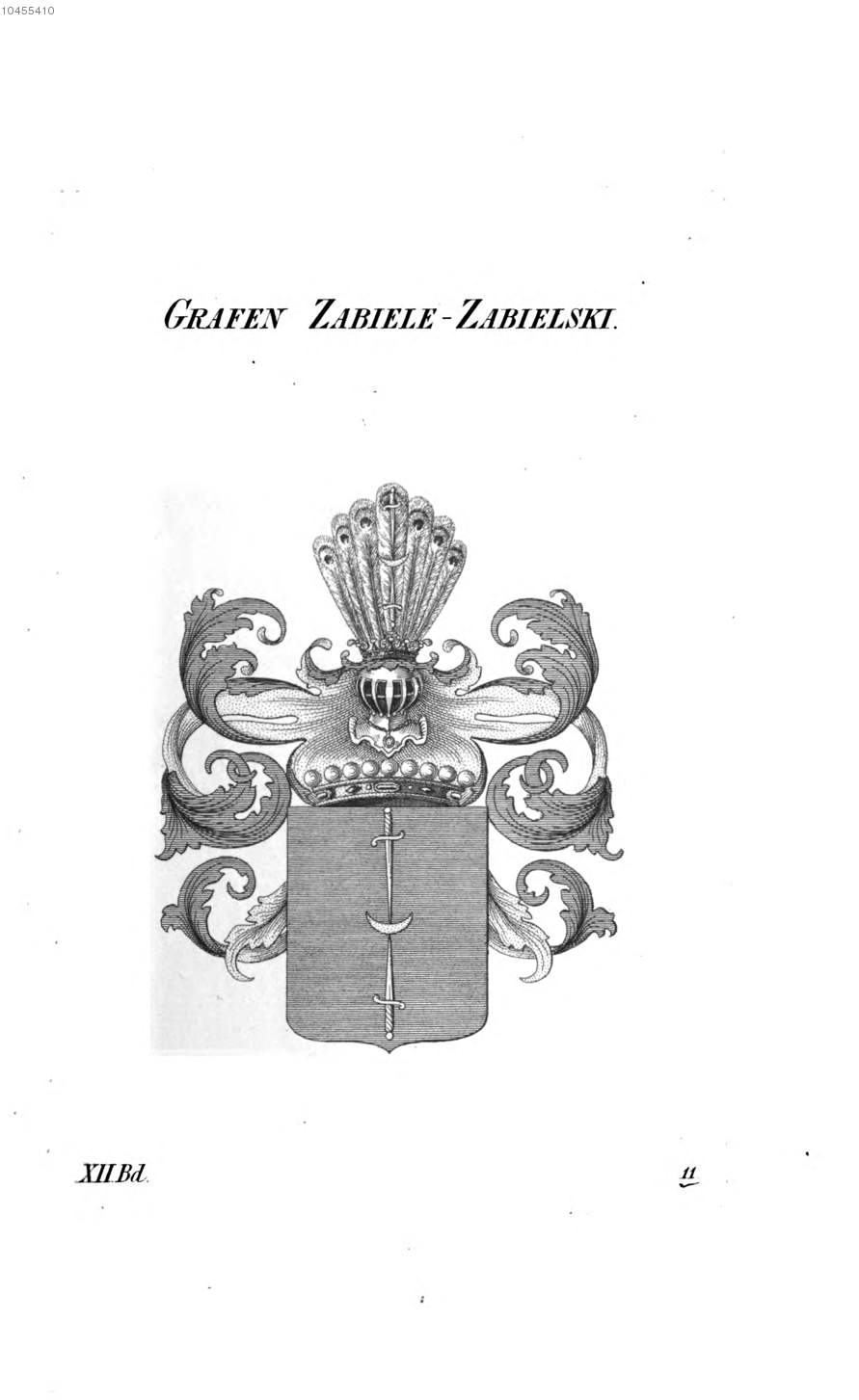 Zabiele Zabielski — Tyroff オーストリア君主国紋章集の原図