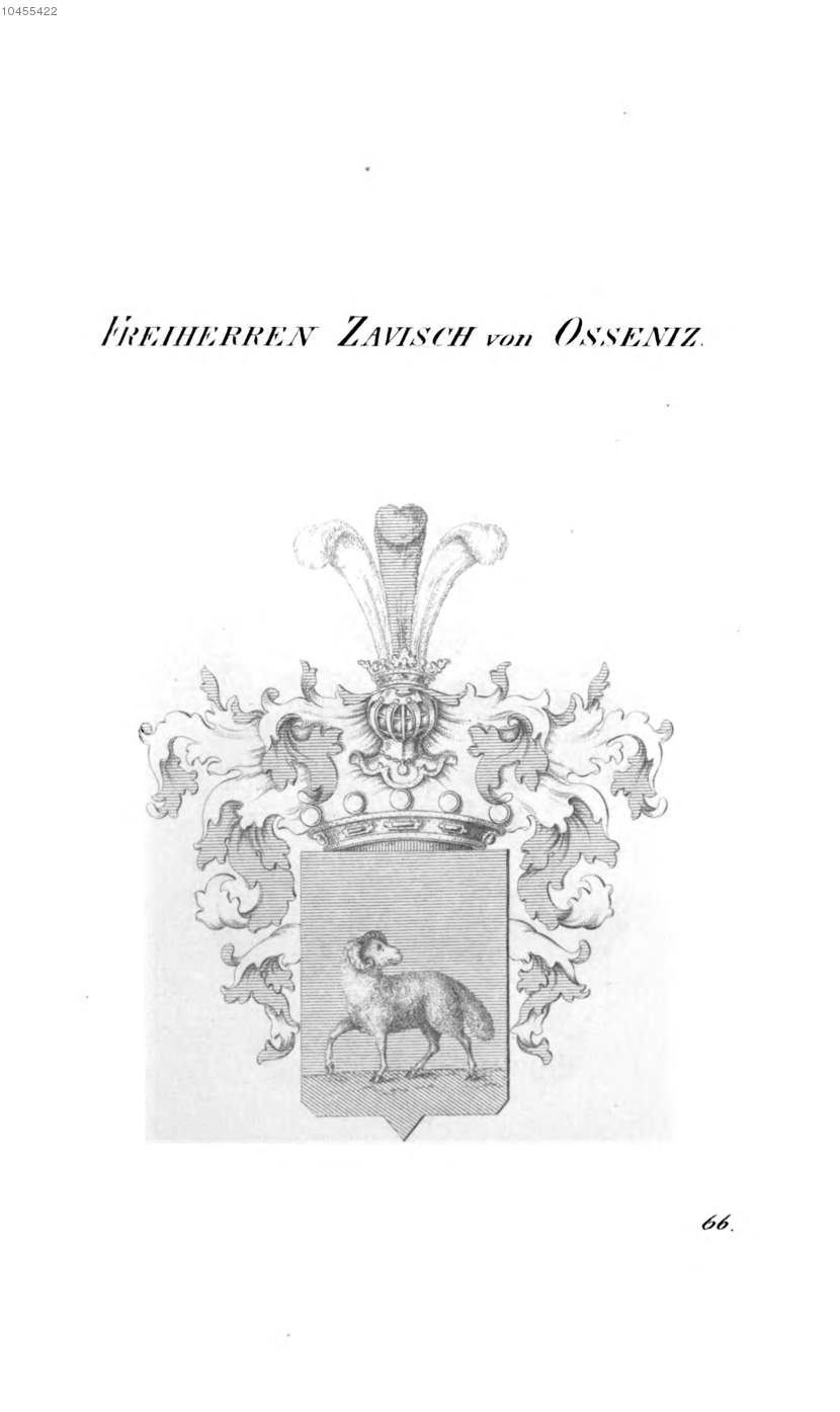 Zavisch von Osseniz 2 — Tyroff オーストリア君主国紋章集の原図