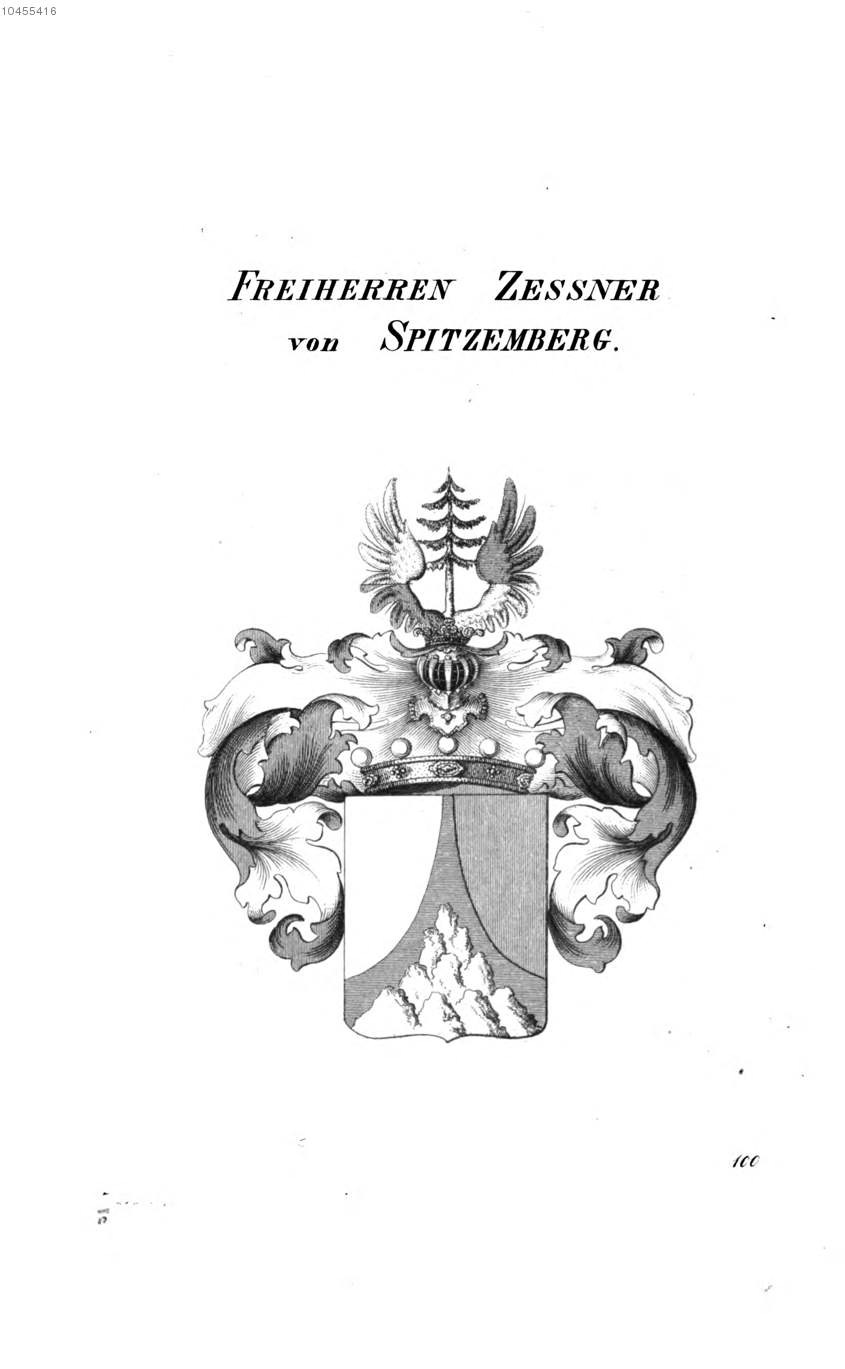 Zessner von Spitzemberg 2 — Tyroff オーストリア君主国紋章集の原図