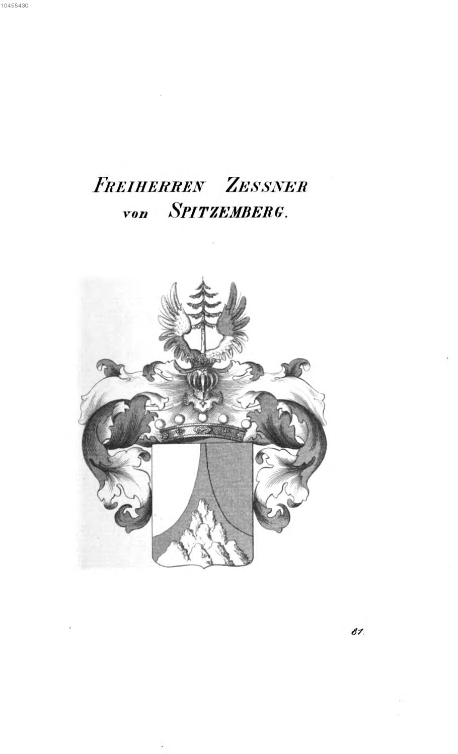 Zessner von Spitzemberg 3 — Tyroff オーストリア君主国紋章集の原図