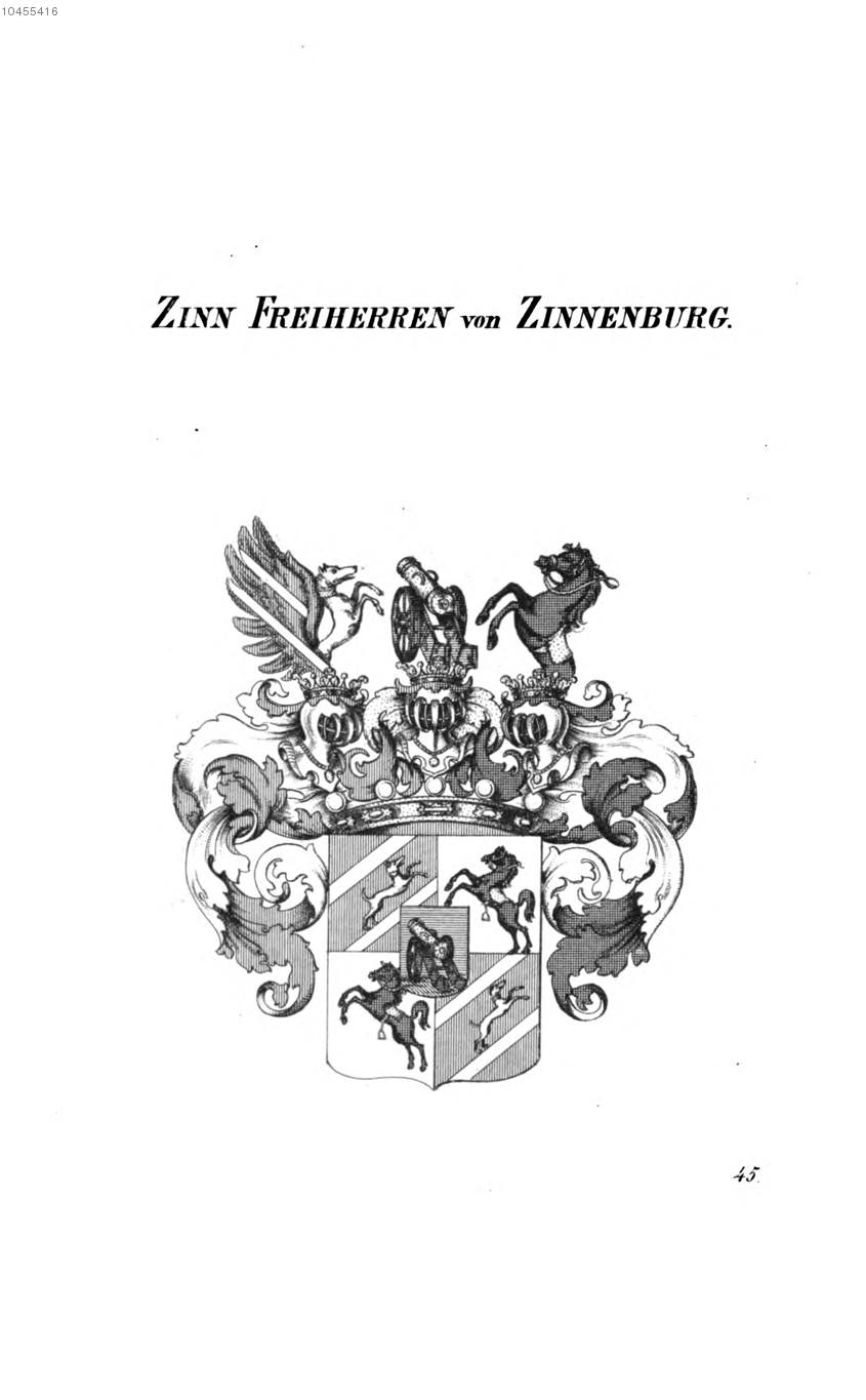 Zinn von Zinnenburg 2 — Tyroff オーストリア君主国紋章集の原図