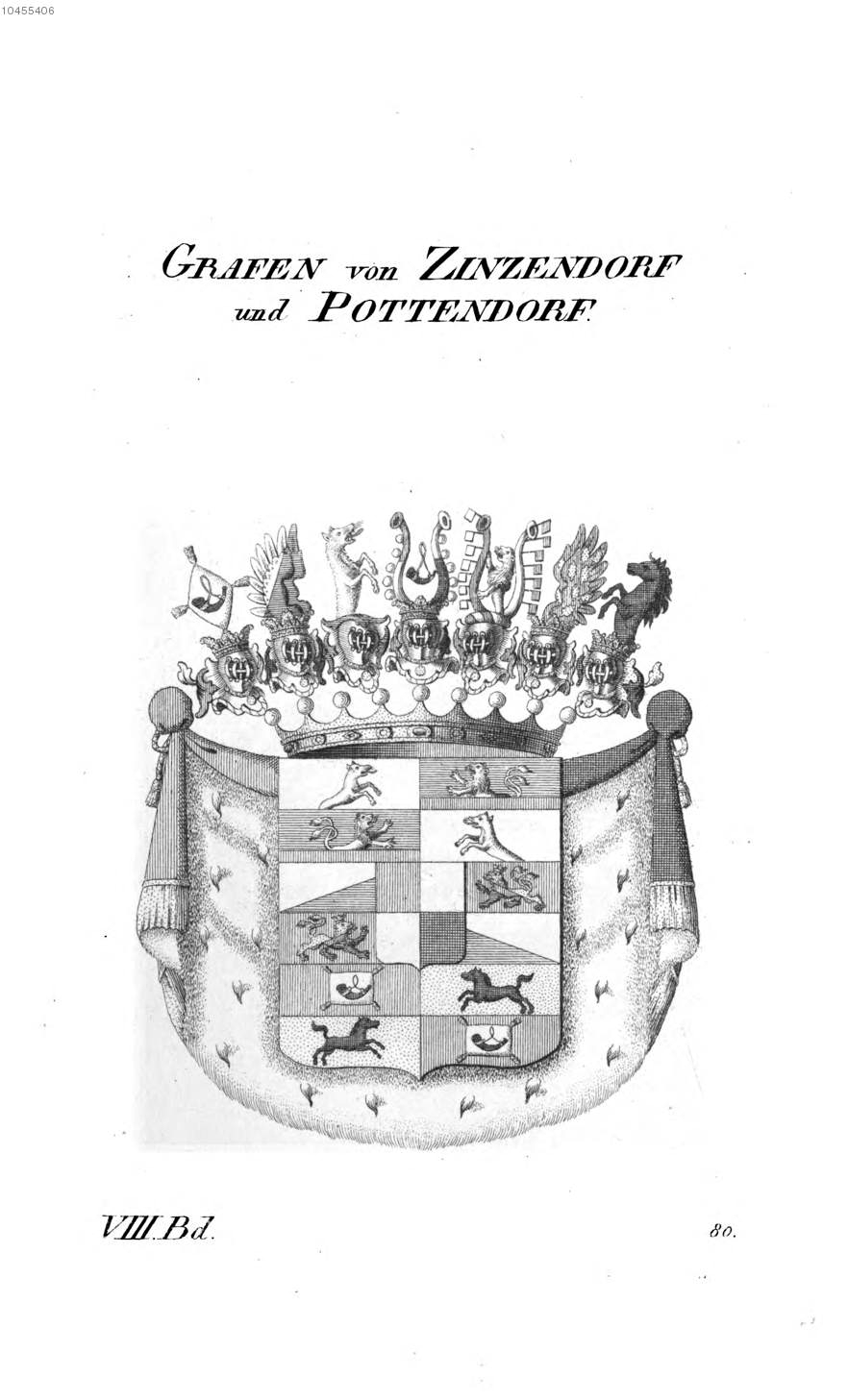 Zinzendorf Pottendorf — Tyroff オーストリア君主国紋章集の原図