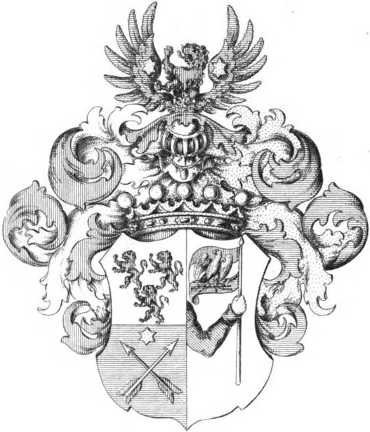 Freiherren Pirquet von Cesenatico — Tyroff オーストリア君主国紋章集の原図