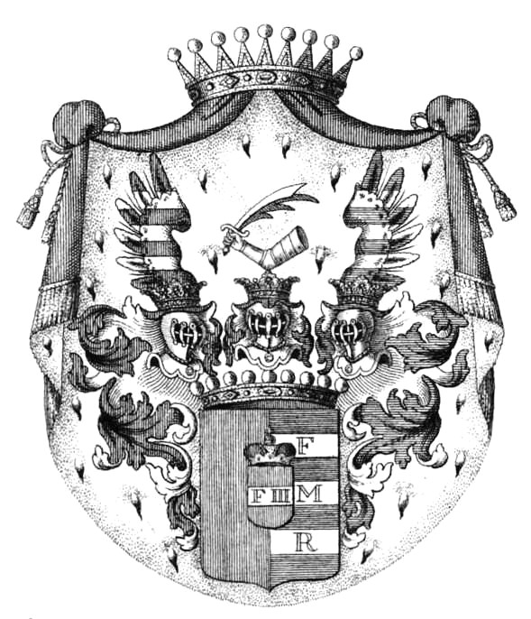 Czernin von Chudenitz Grafen-Wappen — Tyroff オーストリア君主国紋章集の原図